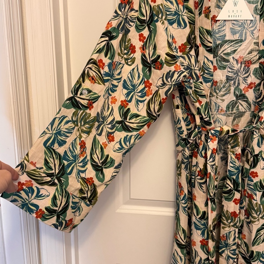 Lost + Wander Tropical Leaf Kimono large - Picture 4 of 5